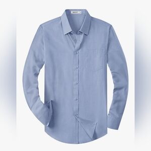 Button Down Shirt Casual Oxford Shirts Untucked Dress Shirt Men Long XL